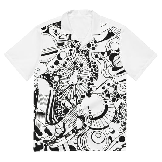 Unisex space button shirt