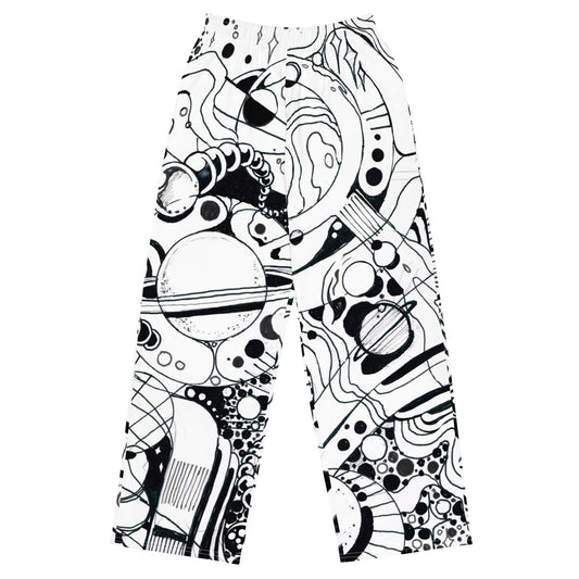 All-over print unisex wide-leg pants